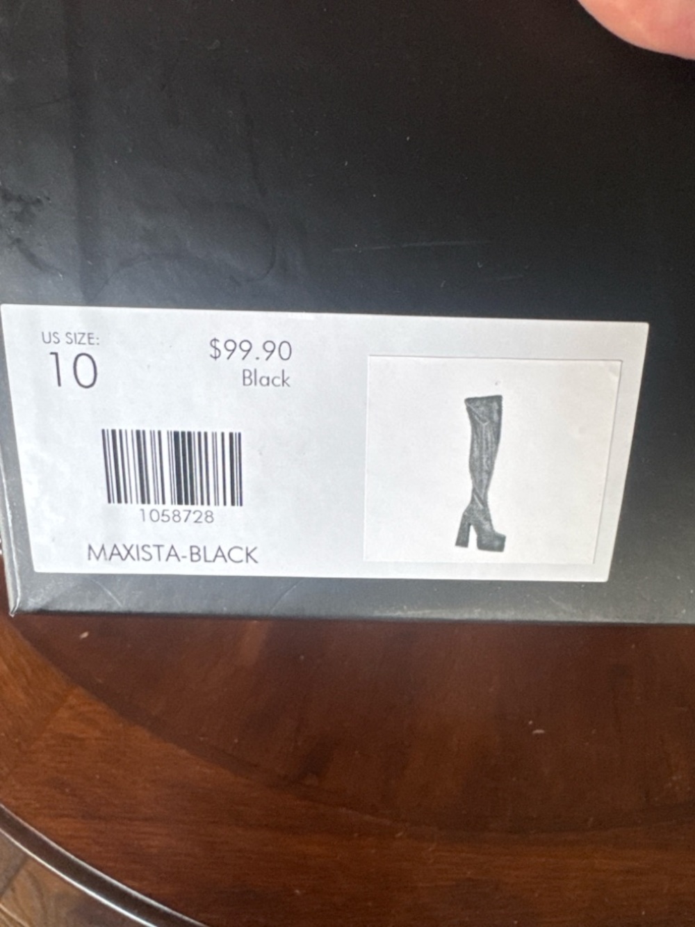 AKIRA MAXISTA Black Over-the-Knee Platform Boots – Size 10 | NWT - Picture 4 of 4